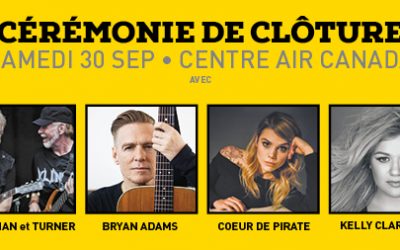 Bryan Adams, Kelly Clarkson, Bachman & Turner et Cœur de pirate clôtureront les Jeux Invictus de 2017 à Toronto